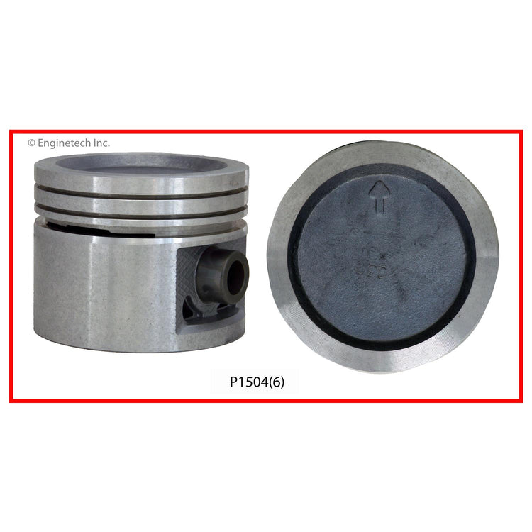 Enginetech P1504(6)040 Engine Piston Set Without Rings for Buick Century and Electra