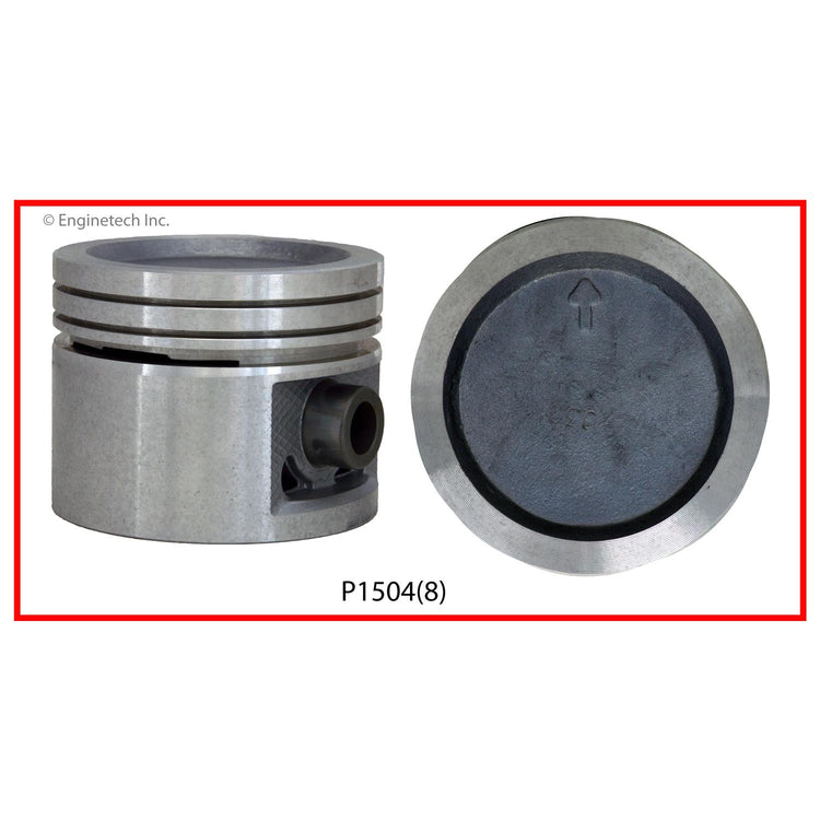 Enginetech P1504(8)040 Engine Piston Set Without Rings for Buick and Jeep Models