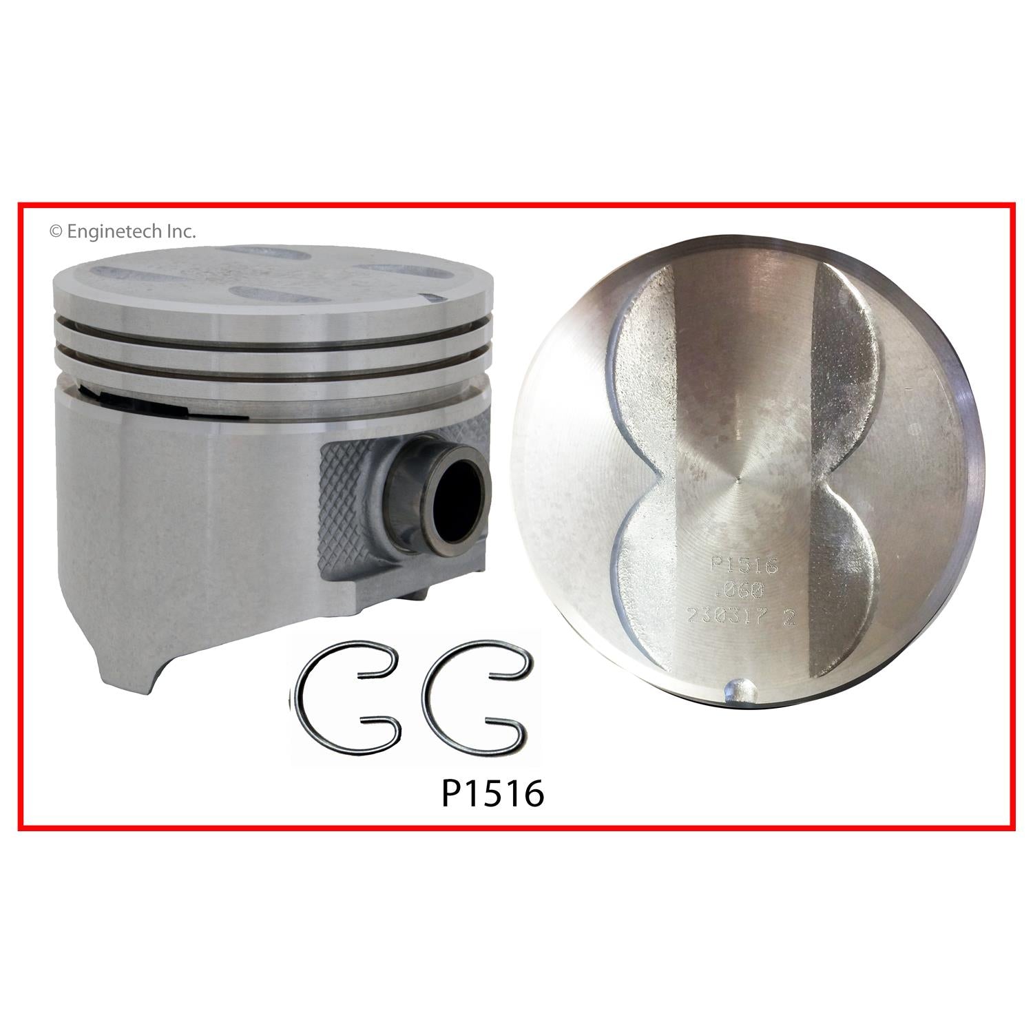 Enginetech P1516(8)020 Engine Piston Set Without Rings for Dodge Truck ...