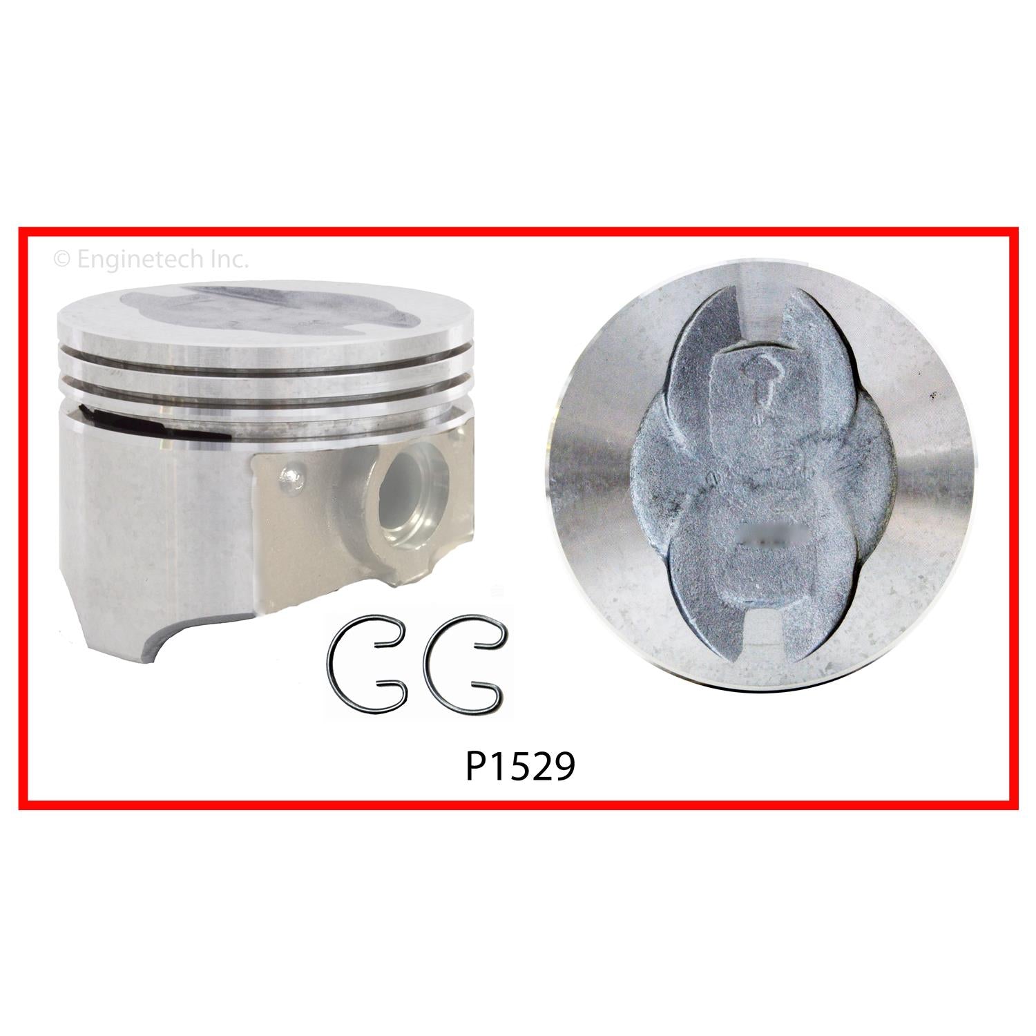 Enginetech P1529(8)030 Engine Piston Set Without Rings for Ford F-100 ...