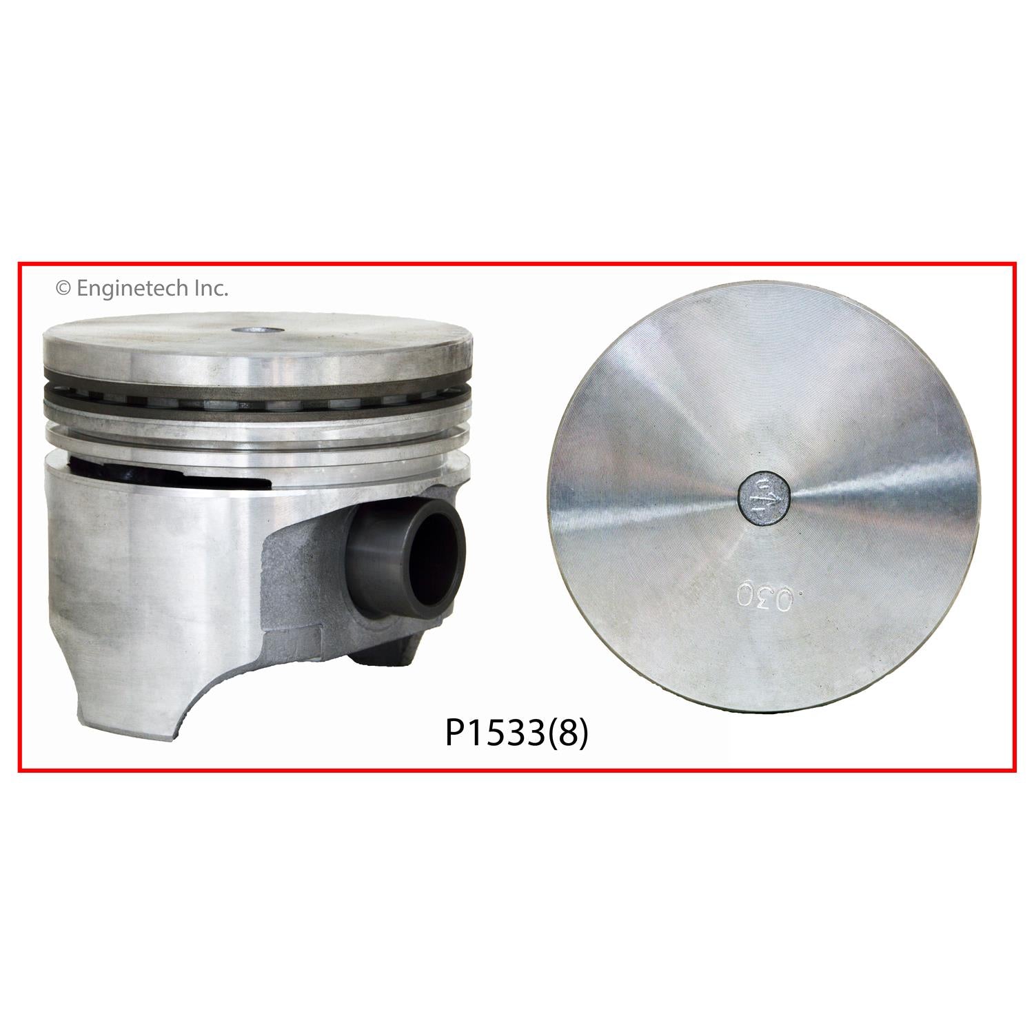 Enginetech P1533(8)060 Engine Piston Set Without Rings for Internation ...