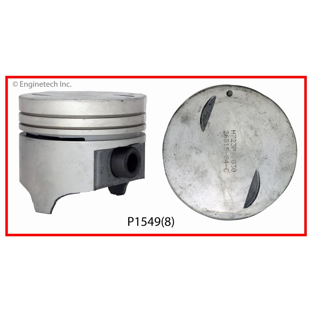 Enginetech P1549(8)030 Engine Piston Set Without Rings for 4.36-inch B ...