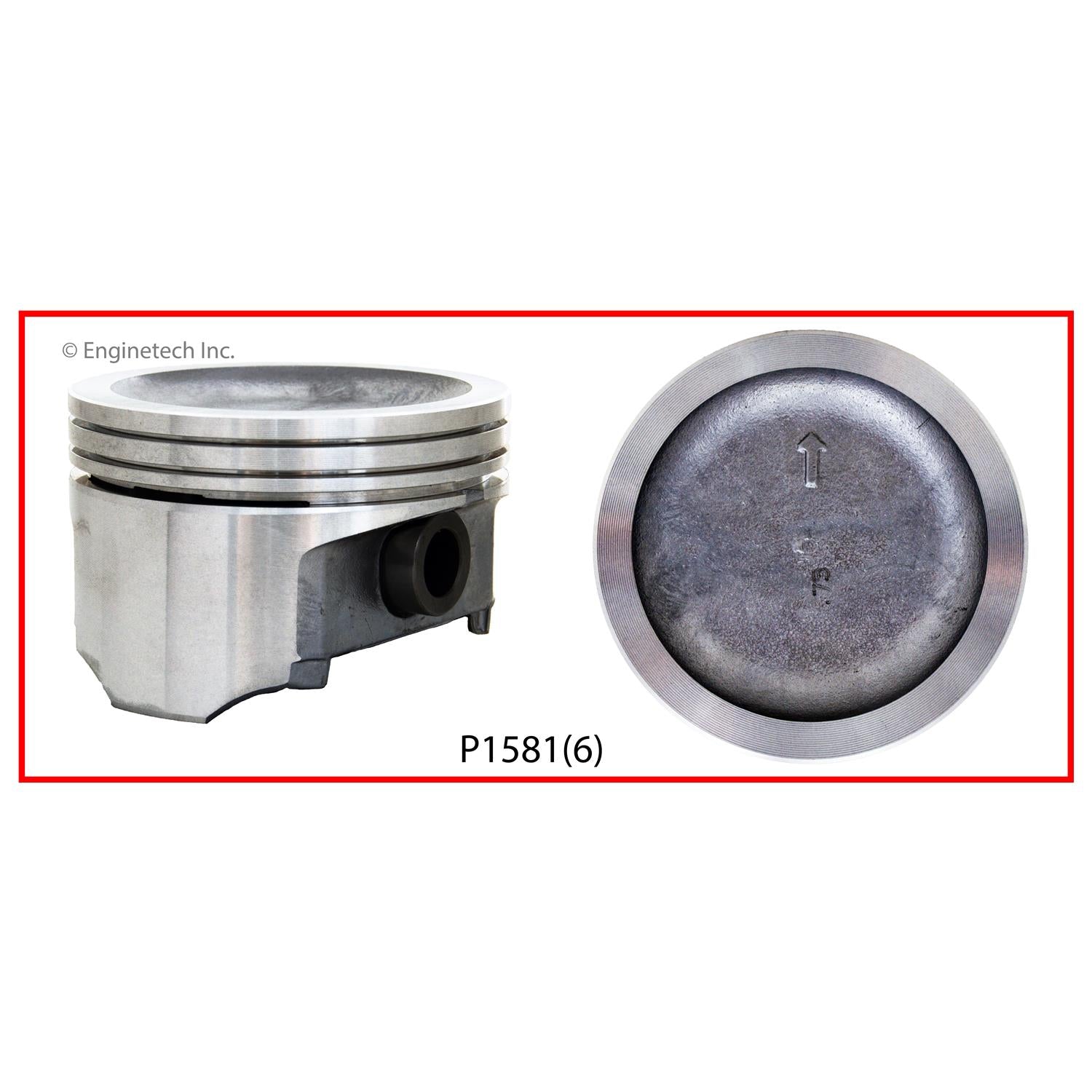 Enginetech P1581(1)STD Single Piston for Buick 1988-1992 Engines ...