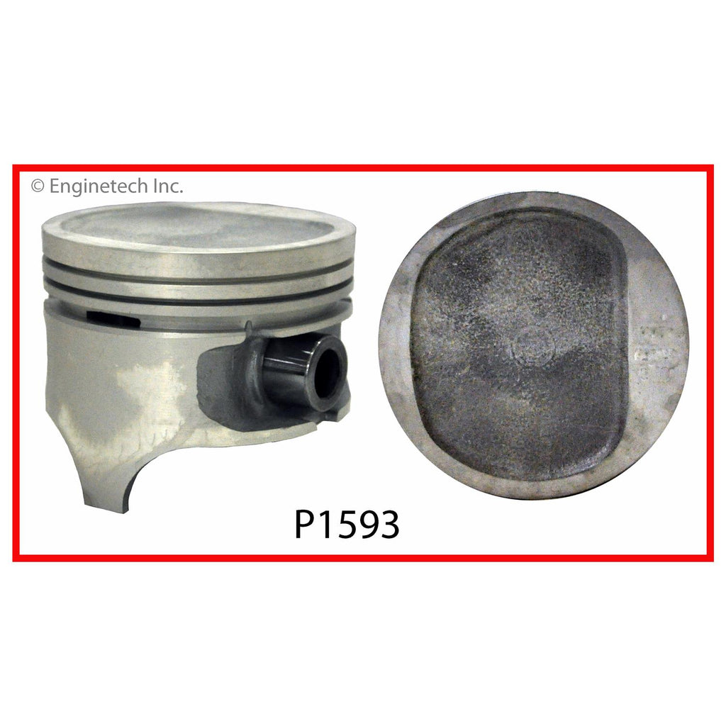 Enginetech P1593(1)020 Engine Single Piston Without Rings for Jeep CJ7 and Eagle Premier