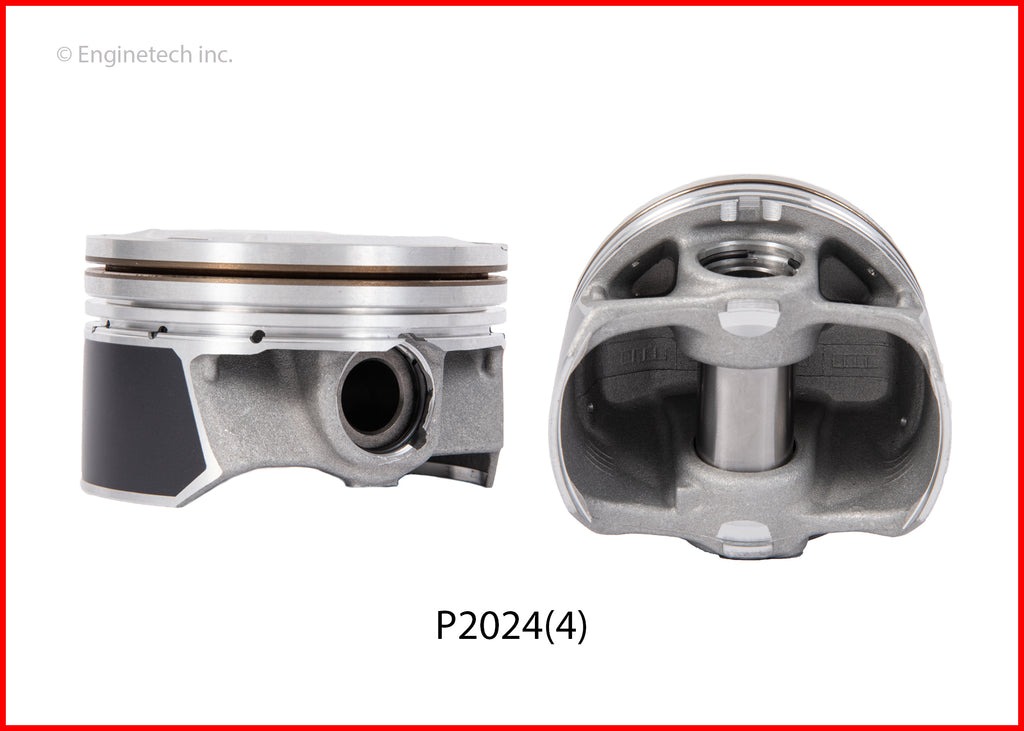 Enginetech P2024(4)STD Engine Piston Set Without Rings for Hyundai and Kia Vehicles