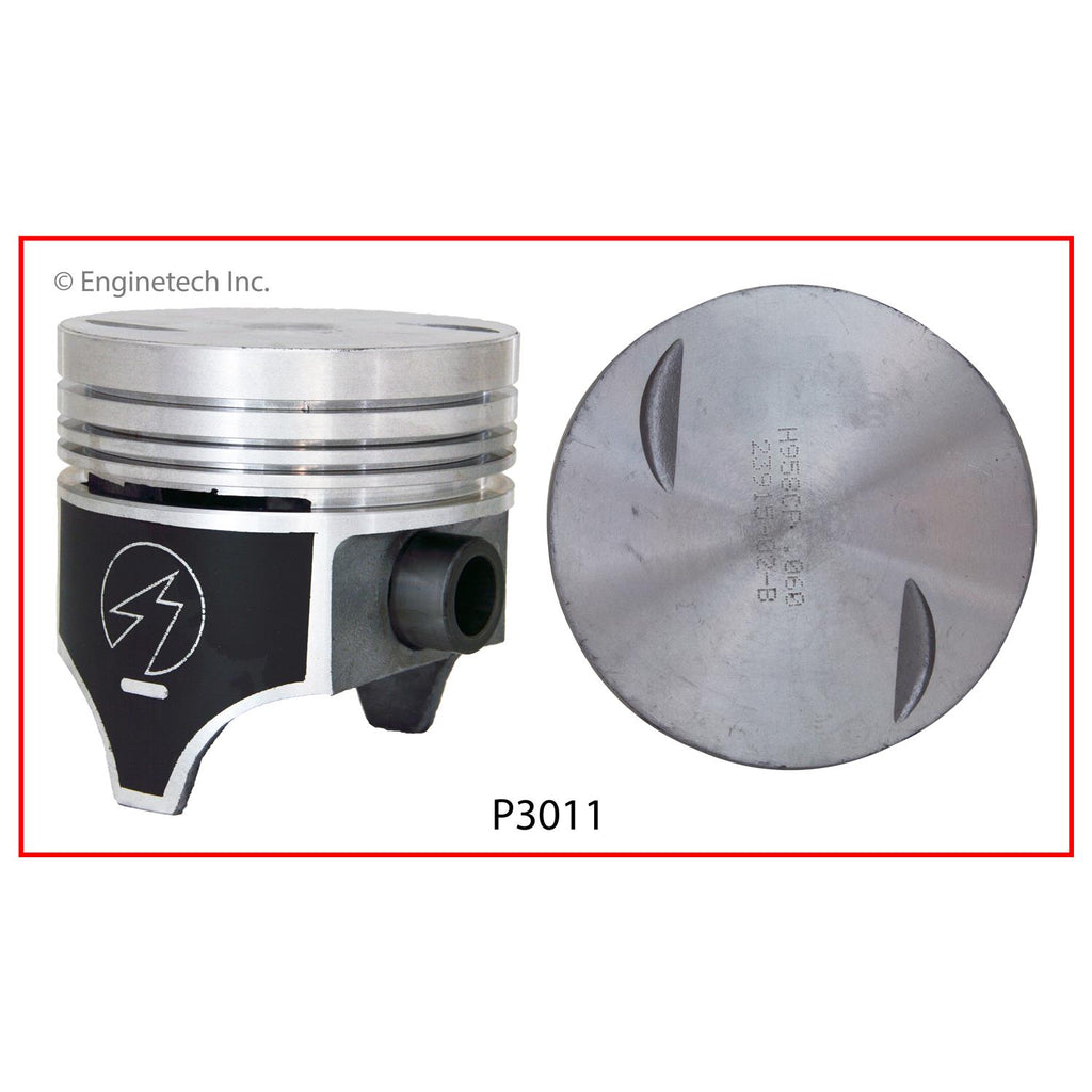 Enginetech P3011(8)030 Engine Piston Set Without Rings for Domestic and Import Engines