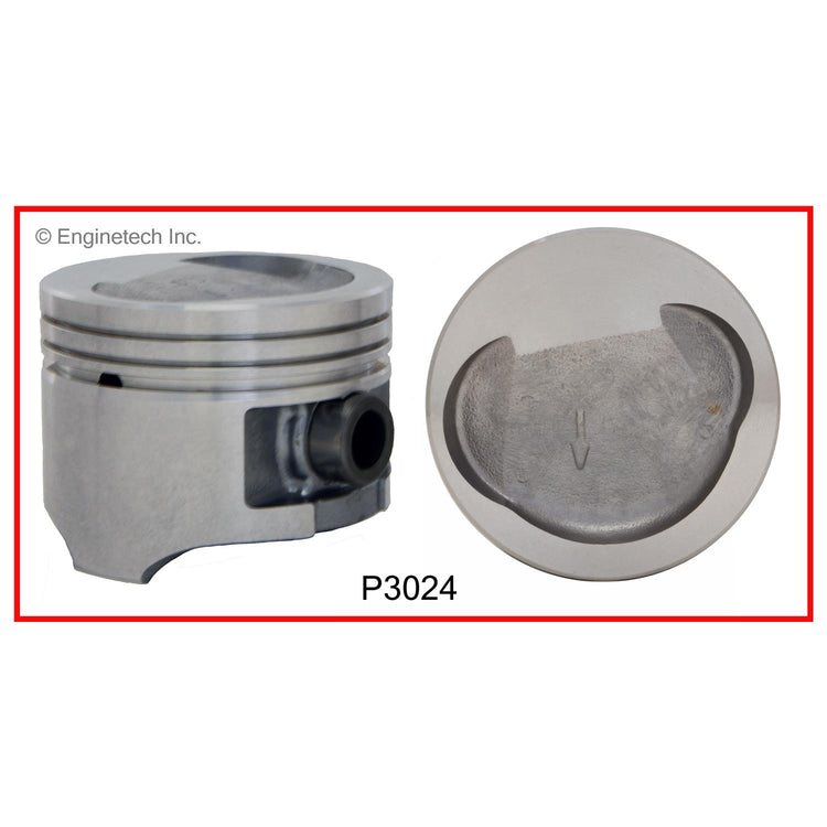 Enginetech P3024(1)STD Engine Single Piston Without Rings for Ford Vehicles