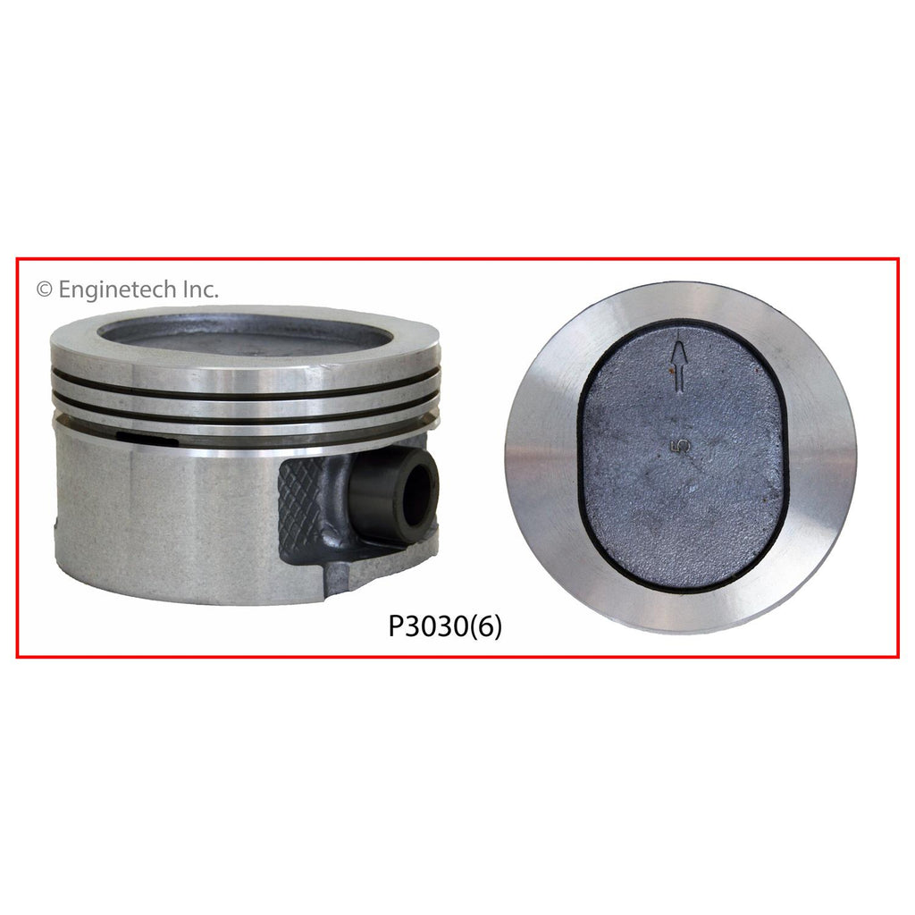 Enginetech P3030(6).50 Engine Piston Set Without Rings for Chrysler Models