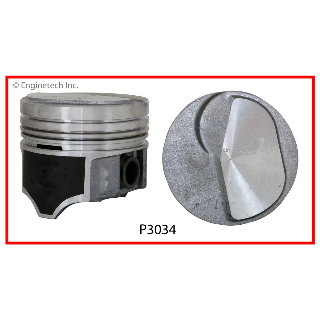 Enginetech P3034(8)060 Engine Piston Set Without Rings for Domestic and Import Engines