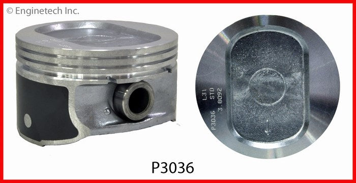 Enginetech P3036(6).50 Engine Piston Set Without Rings for Ford and Mercury Models