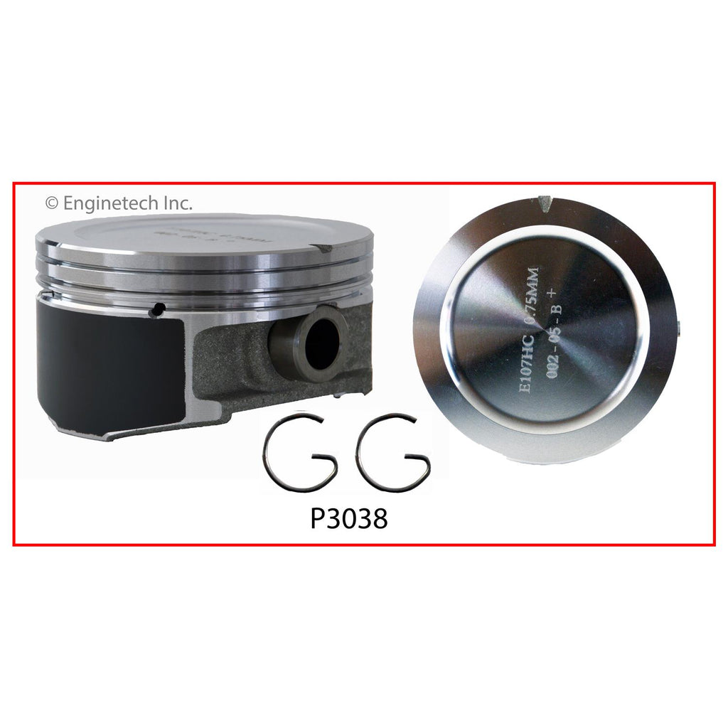 Enginetech Piston Set Without Rings for 2004-2005 Buick, Chevrolet, Pontiac Models