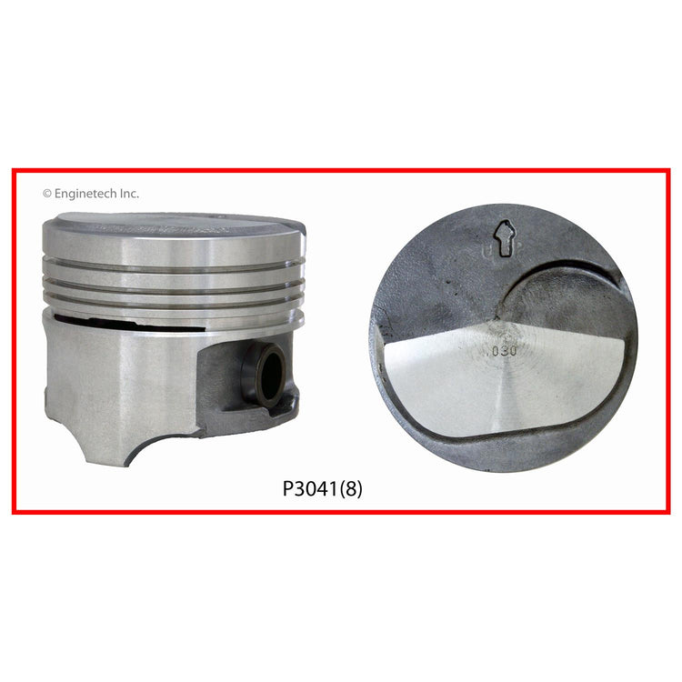 Enginetech P3041(8)030 Engine Piston Set Without Rings for Domestic and Import Engines