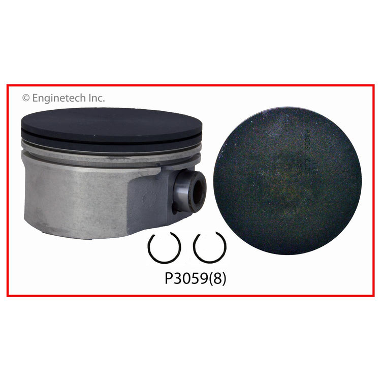 Enginetech P3059(1).50 Engine Single Piston Without Rings for Cadillac and Pontiac Models