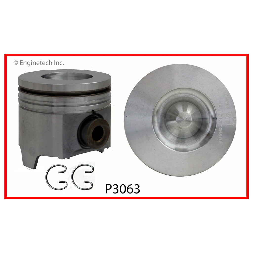 Enginetech P3063(1)040 Engine Single Piston Without Rings for Domestic and Import Engines