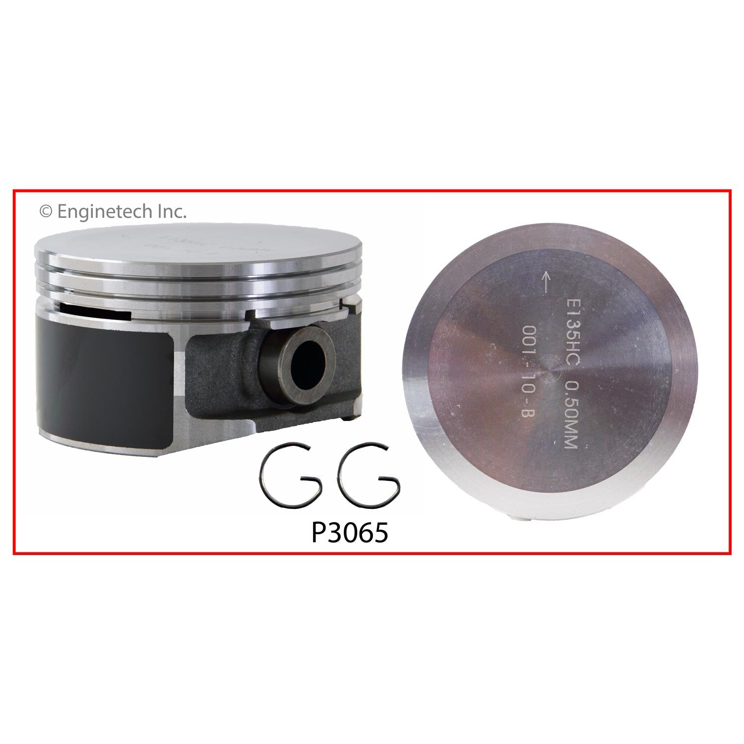 Enginetech P3065(4)STD Engine Piston Set Without Rings for Buick and C ...