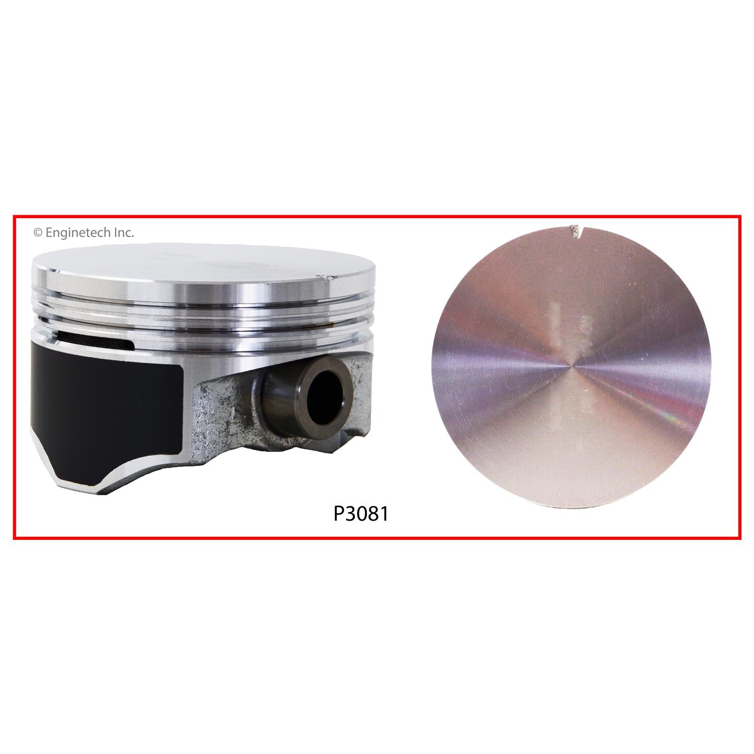 Enginetech P3081(8).50 Engine Piston Set Without Rings for Chevrolet a ...