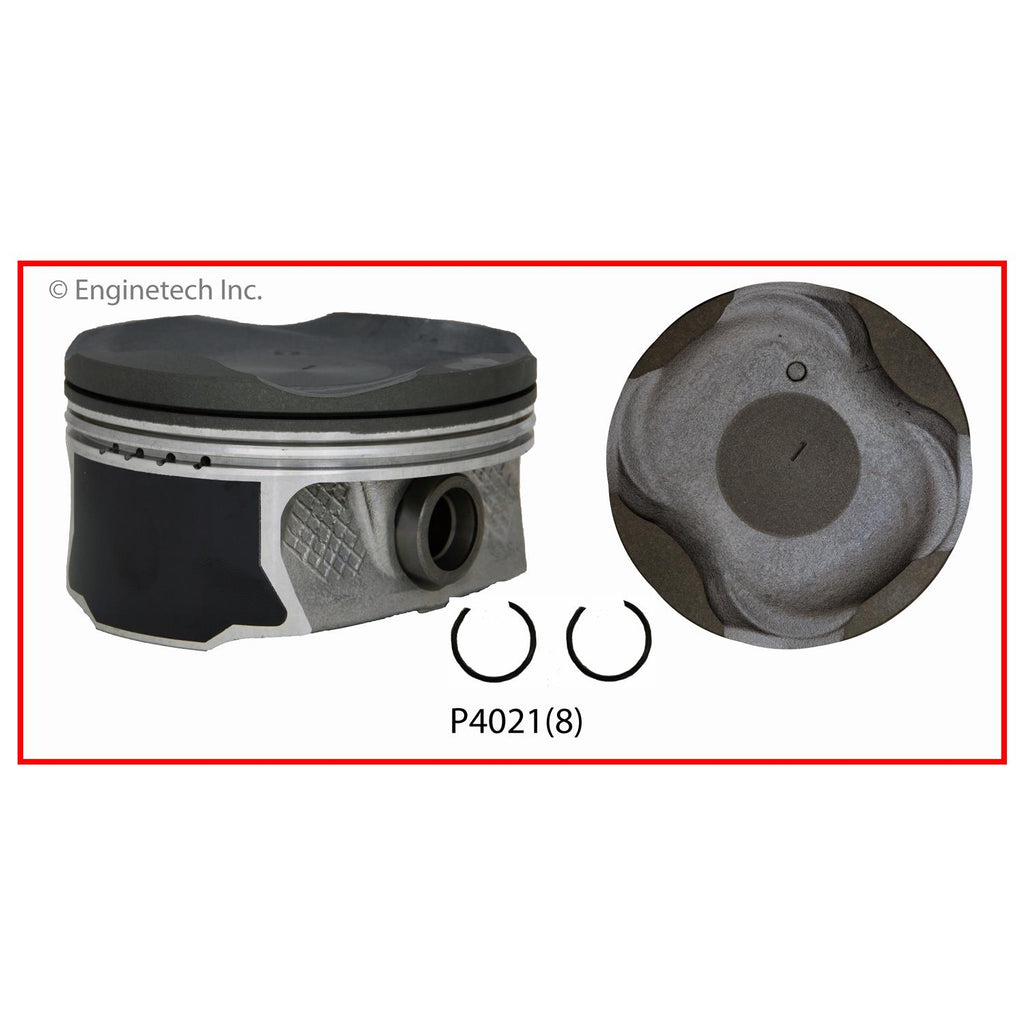 Enginetech P4021(8).50 Engine Piston Set Without Rings for Toyota and ...