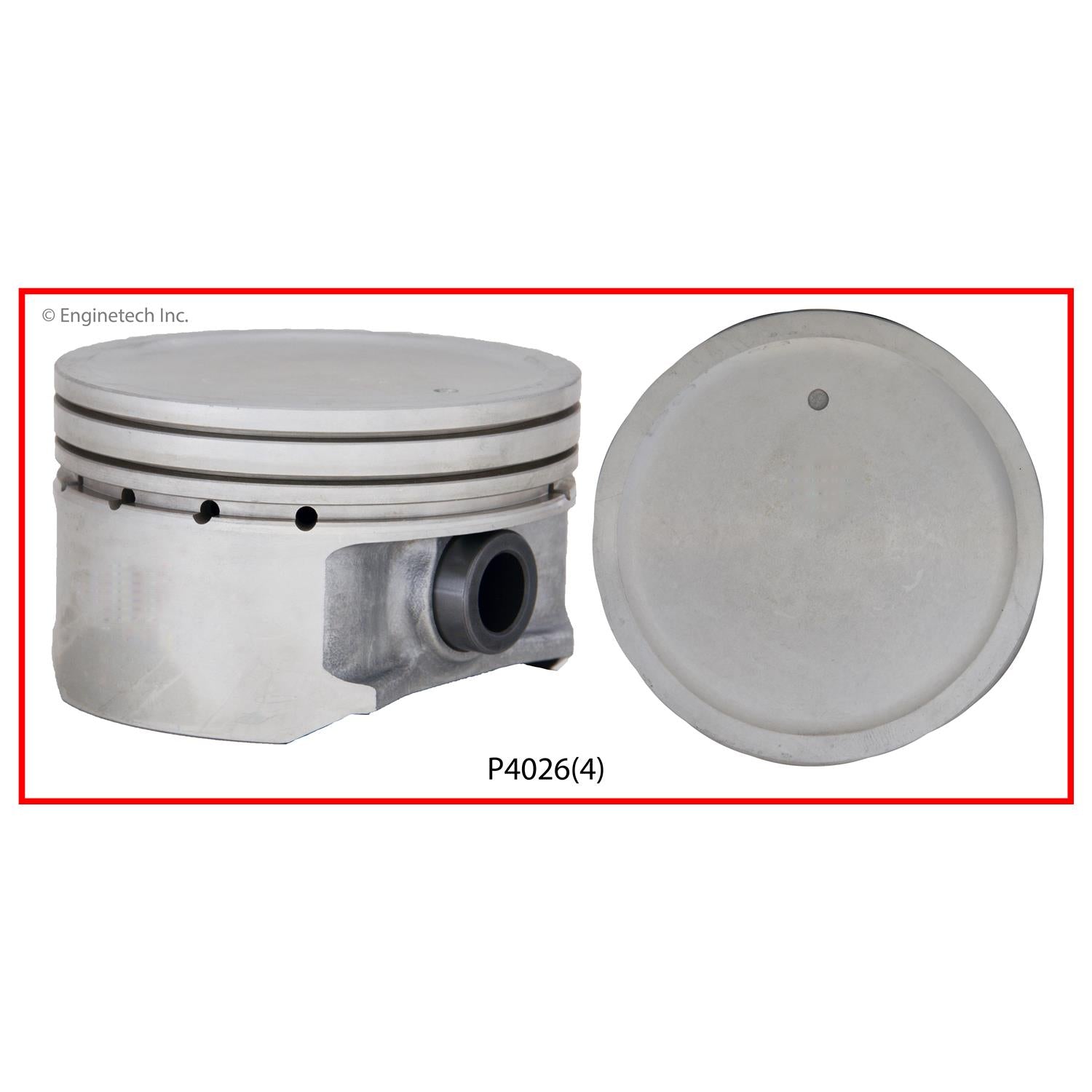 Enginetech P4026(4)STD Engine Piston Set Without Rings for Mitsubishi ...