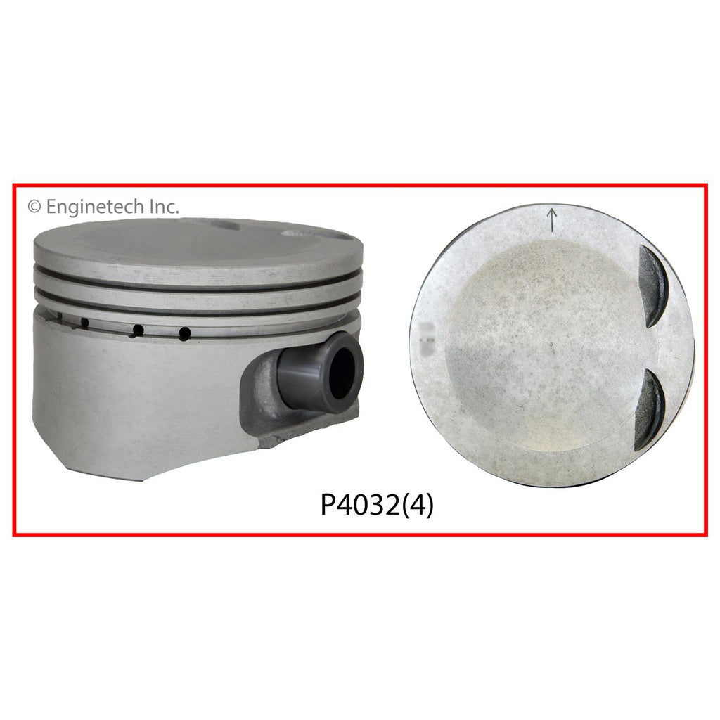 P4032 Enginetech P4032(4)STD Engine Piston Set Without Rings for Suzuki Vehi ...