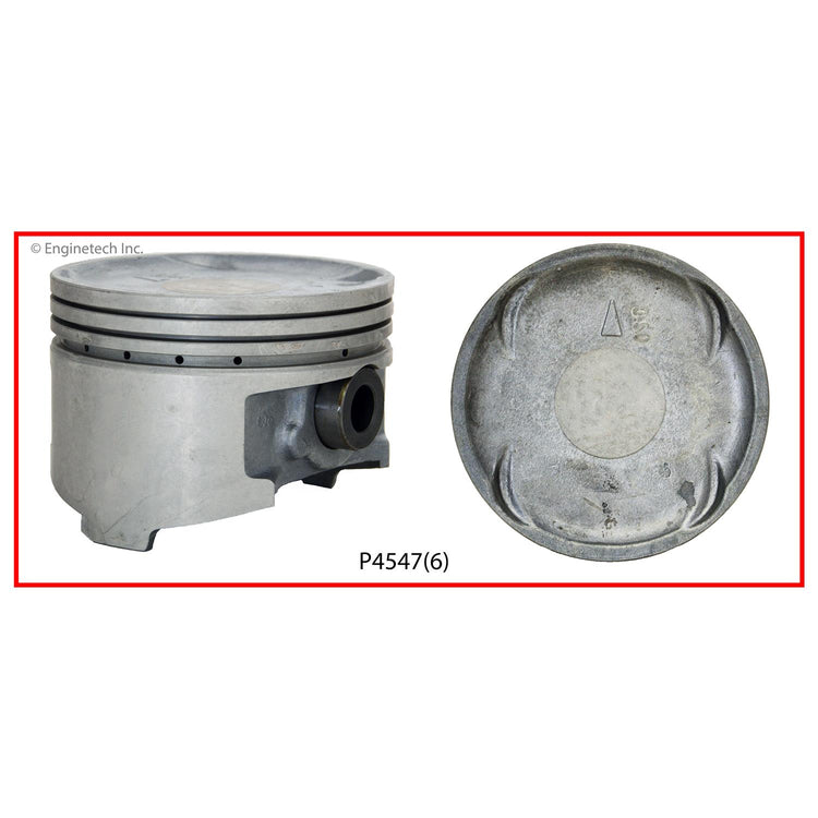 Enginetech P4547(6)STD Engine Piston Set Without Rings for Dodge Stealth and Mitsubishi 3000GT