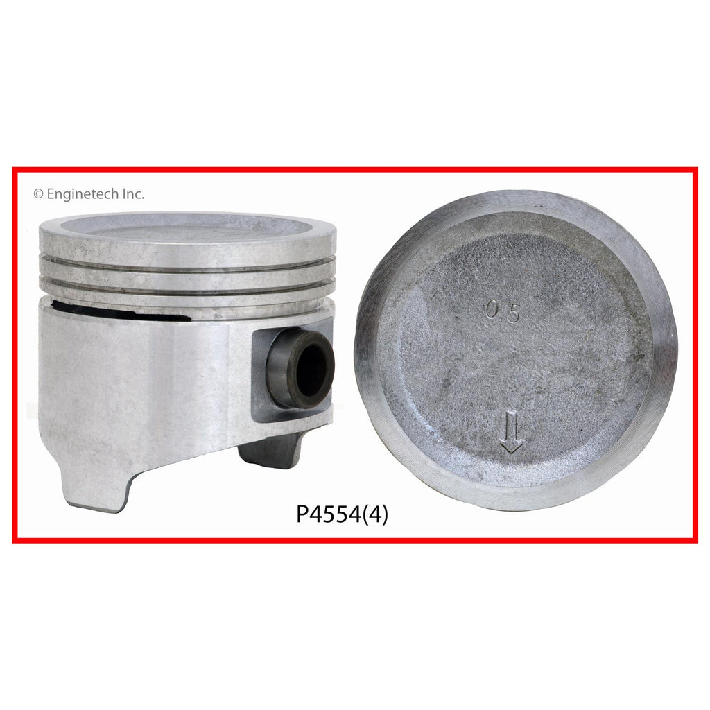 Enginetech P4554(4).50 Engine Piston Set Without Rings for Isuzu Vehicles