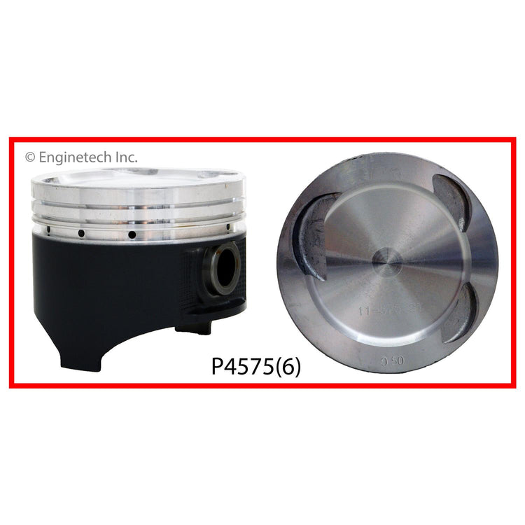 Enginetech P4575(6).50 Engine Piston Set Without Rings for Mazda MPV & 929 (1988-1993)