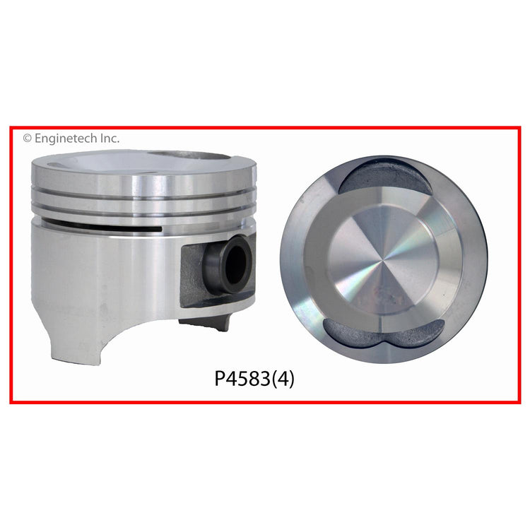 Enginetech P4583(4)STD Engine Piston Set Without Rings for Mazda B2200 (1987-1993)