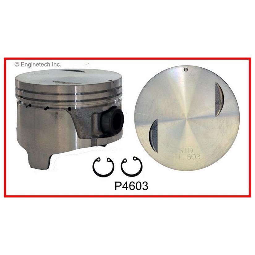 Enginetech P4603(6)STD Engine Piston Set Without Rings for Nissan and Infiniti Models