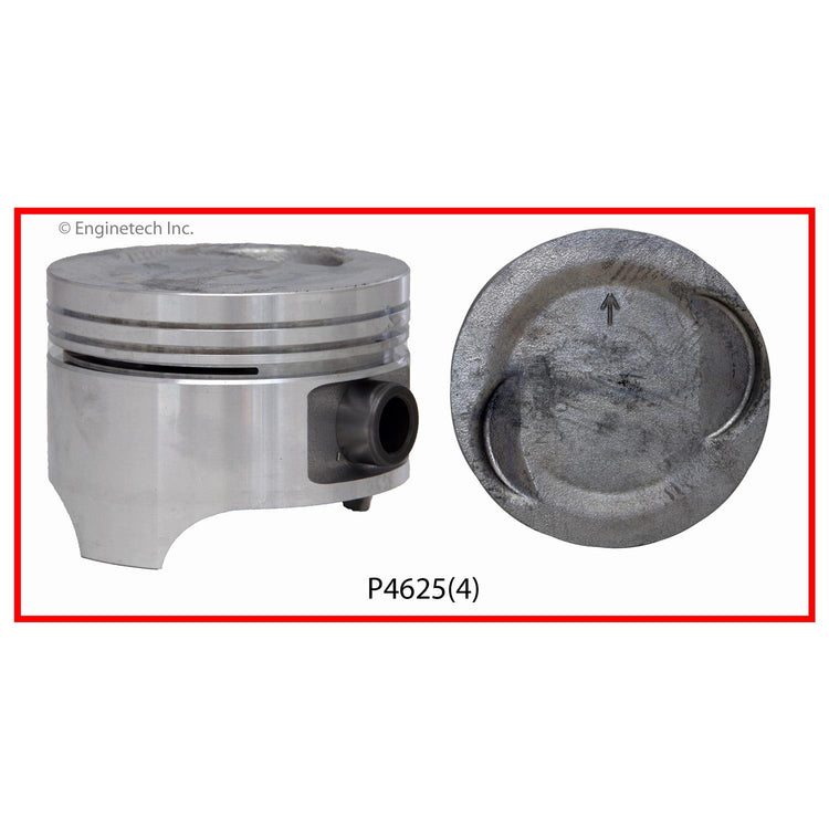 Enginetech P4625(4)STD Engine Piston Set Without Rings for Suzuki Samurai and Sidekick