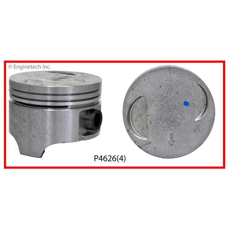 Enginetech P4626(4)STD Engine Piston Set Without Rings for Suzuki Samurai & Swift