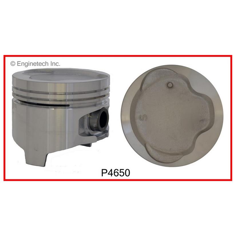 Enginetech P4650(4)STD Engine Piston Set Without Rings for Toyota Tercel (1987-1994)