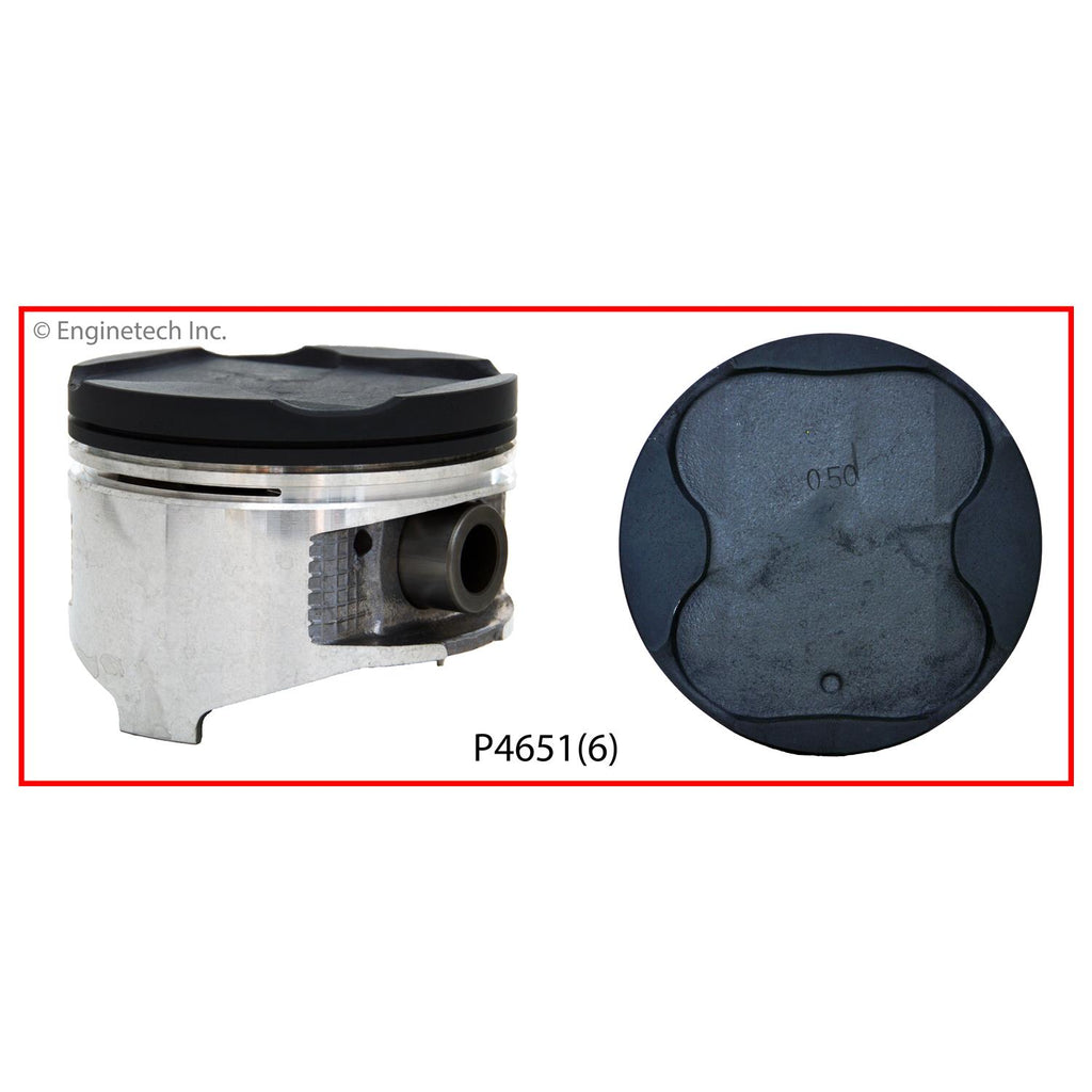 Enginetech P4651(6).50 Engine Piston Set Without Rings for Lexus and Toyota