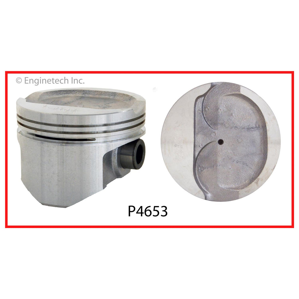 Enginetech P4653(6).50 Engine Piston Set Without Rings for Toyota 4Runner and Pickup