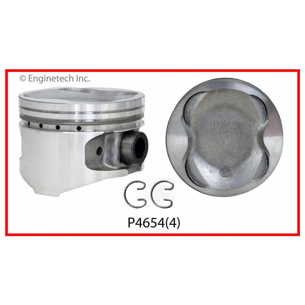 Enginetech P4654(1)STD Single Piston for Toyota Camry and Celica Engines
