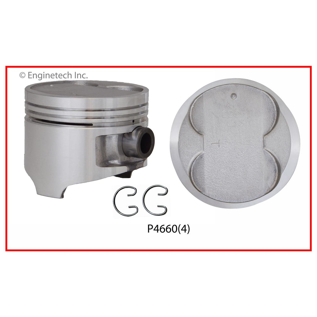 Enginetech Piston Set Without Rings for Toyota and Geo Models