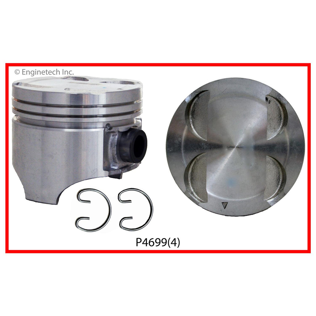 Enginetech P4699(4)STD Engine Piston Set for Kia Sportage (1995-2002) – Without Rings