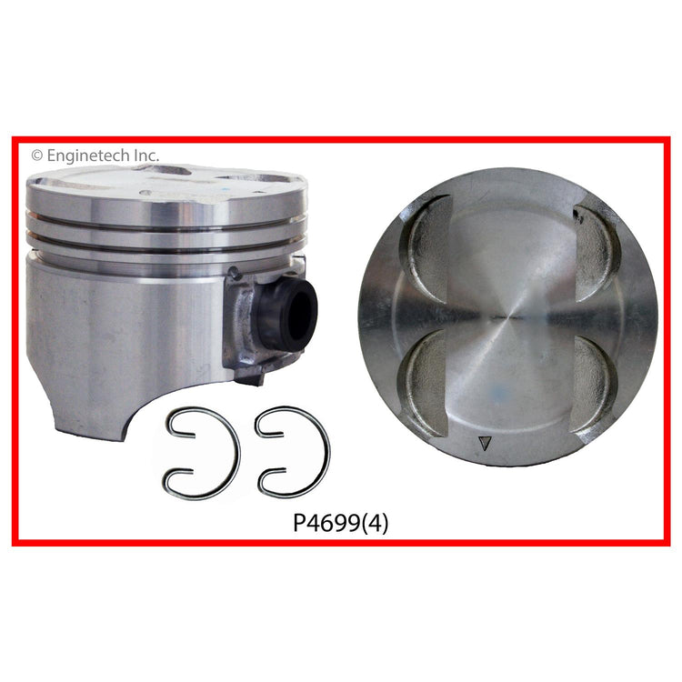 Enginetech P4699(4)STD Engine Piston Set for Kia Sportage (1995-2002) – Without Rings
