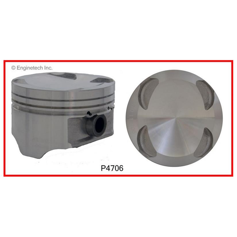 Enginetech P4706(4).50 Engine Piston Set Without Rings for Mazda 626 (1993-2002)