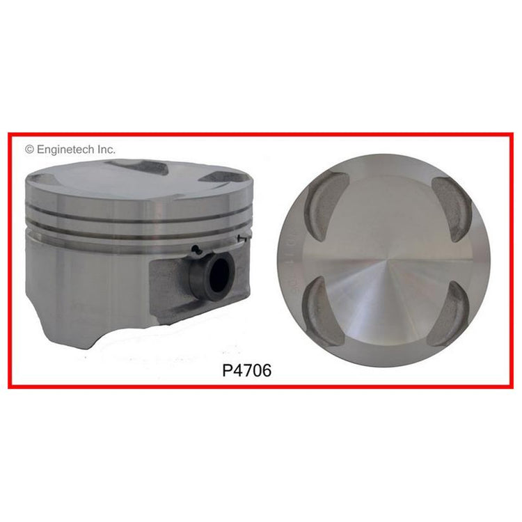 Enginetech P4706(4)STD Engine Piston Set Without Rings for Mazda 626 (1993-2002)