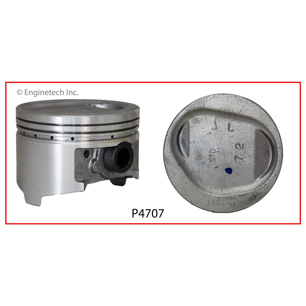 Enginetech P4707(6).50 Engine Piston Set Without Rings for Chrysler and Dodge Vehicles