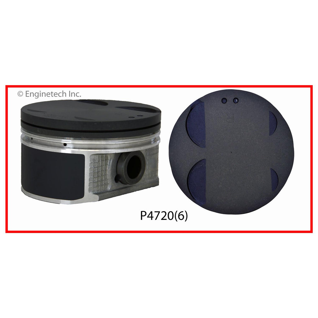 Enginetech P4720(6).50 Engine Piston Set Without Rings for Toyota and Lexus