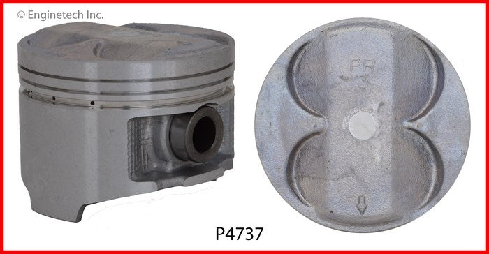 Enginetech P4737(4)STD Engine Piston Set Without Rings for Honda Civic and Civic del Sol