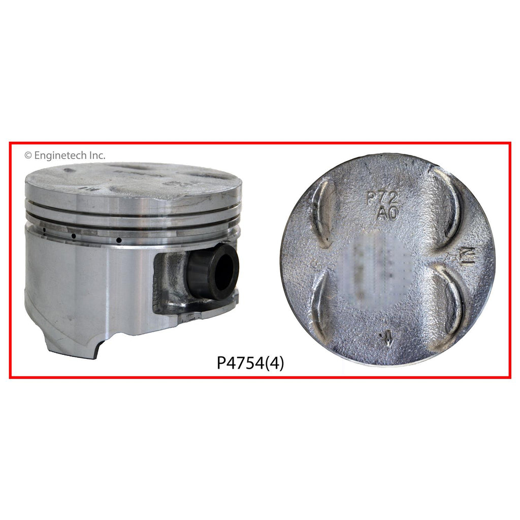 Enginetech P4754(4).50 Engine Piston Set Without Rings for Acura Integra 1994-2001