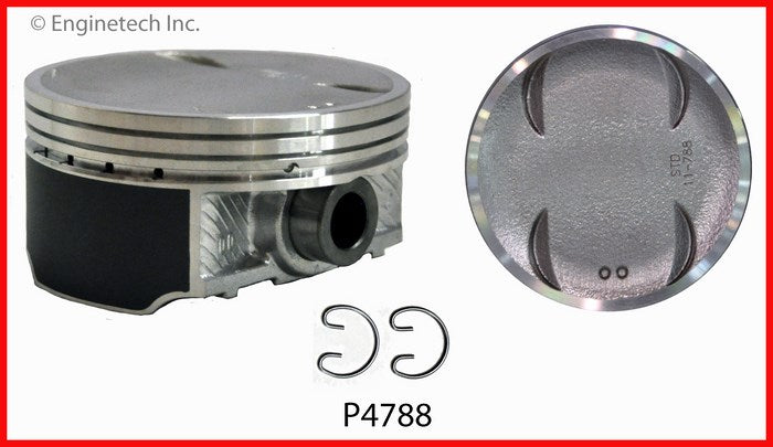 Enginetech P4788(4)STD Engine Piston Set Without Rings for Subaru and Saab Models
