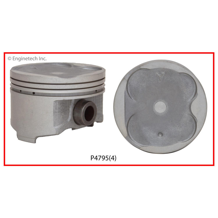 Enginetech P4795(4).50 Engine Piston Set Without Rings for Toyota RAV4 (1998-2000)