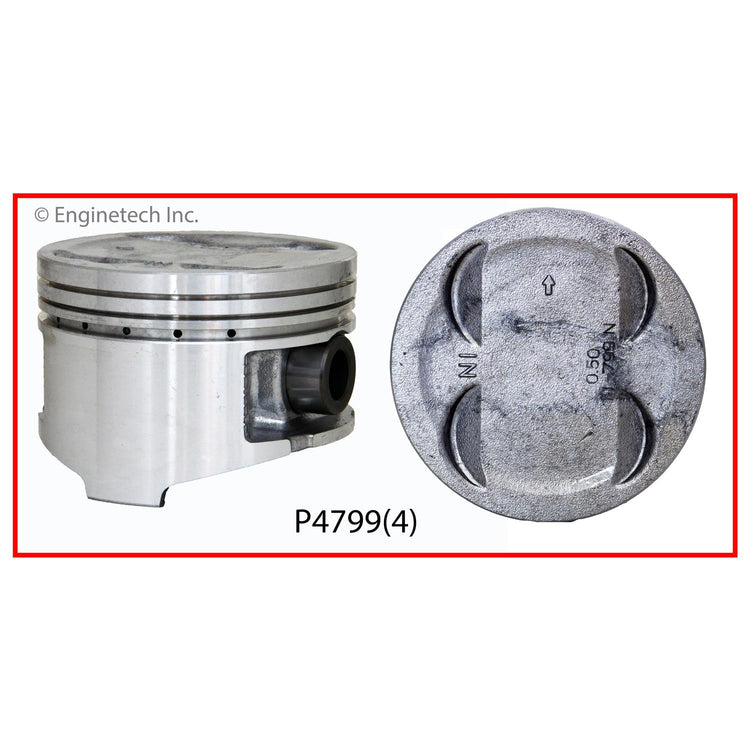 Enginetech P4799(4)STD Engine Piston Set Without Rings for Honda CR-V (1999-2001)