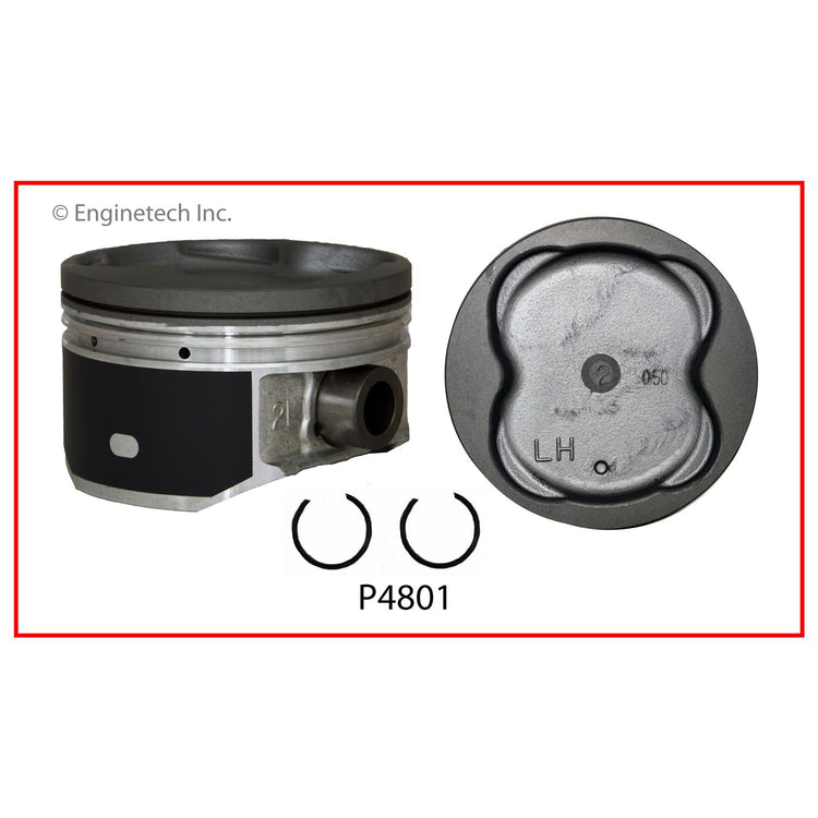 Enginetech P4801(8)STD Engine Piston Set Without Rings for 2004-2005 Lexus and Toyota Models