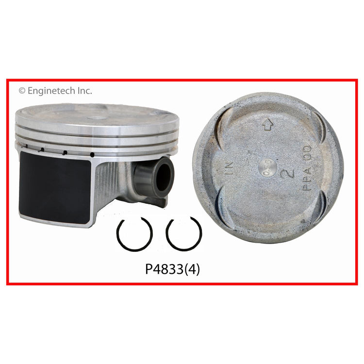 Enginetech P4833(4).50 Engine Piston Set Without Rings for Honda CR-V (2002-2006)