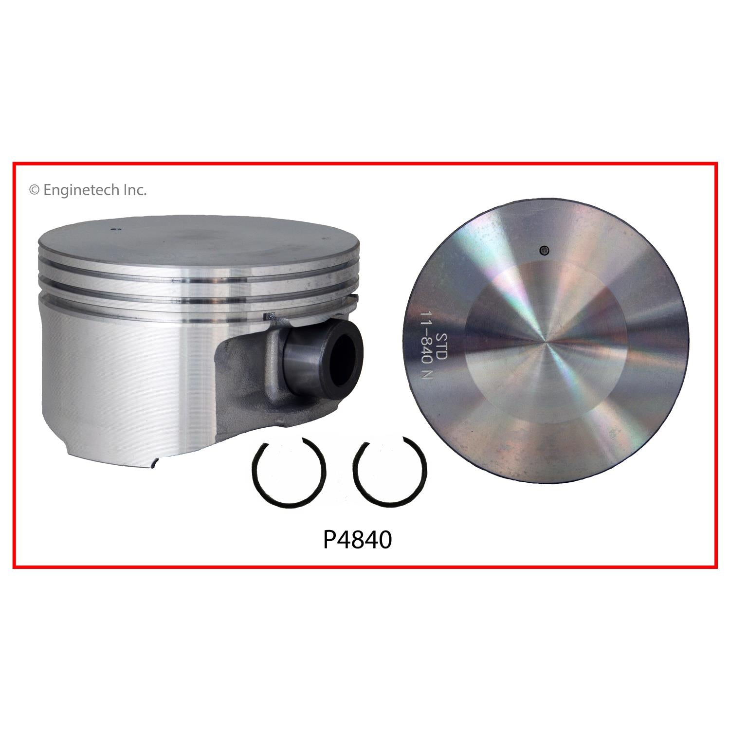 Enginetech P4840(4).50 Engine Piston Set Without Rings for Isuzu Rodeo ...
