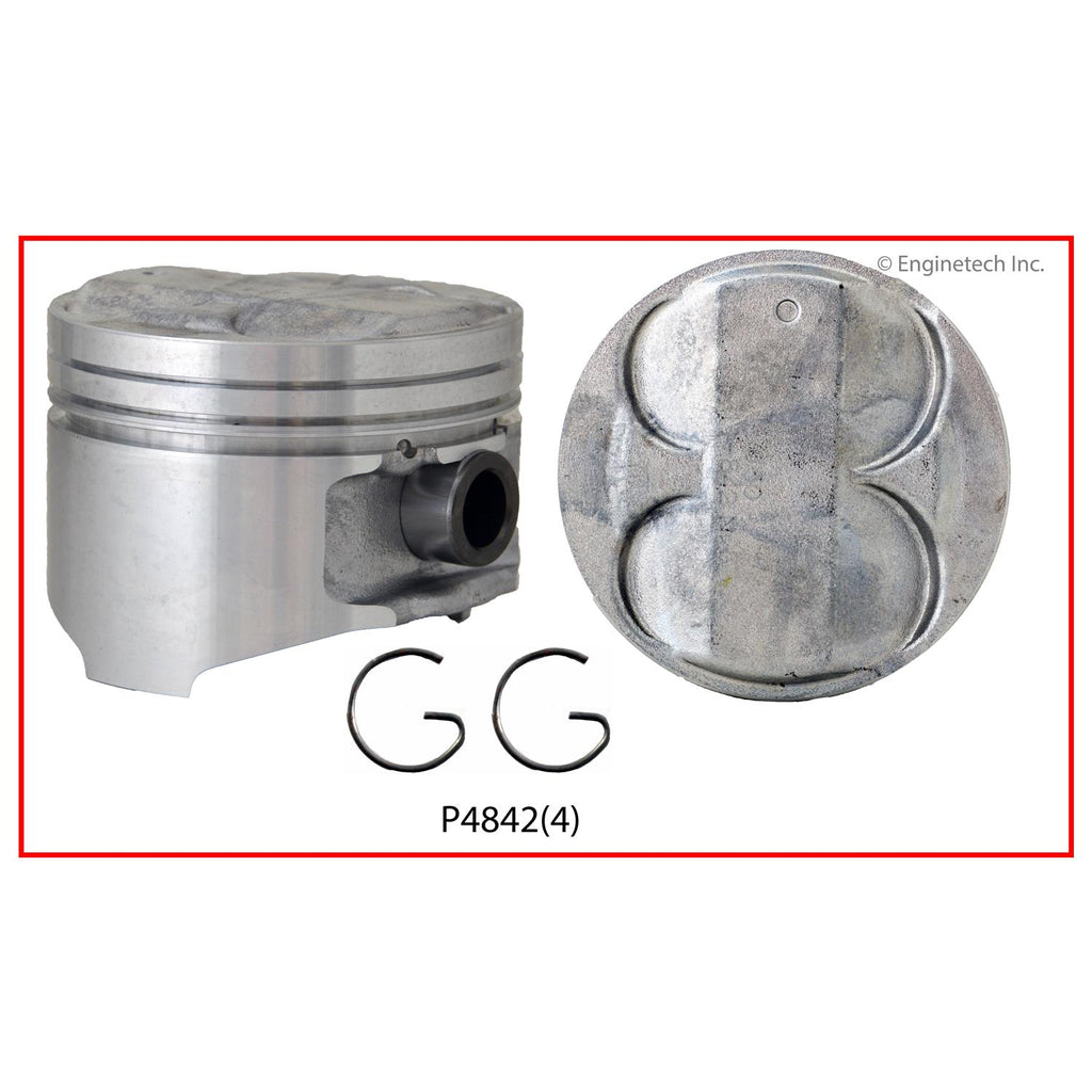 Enginetech P4842(4)STD Engine Piston Set Without Rings for Mazda Miata